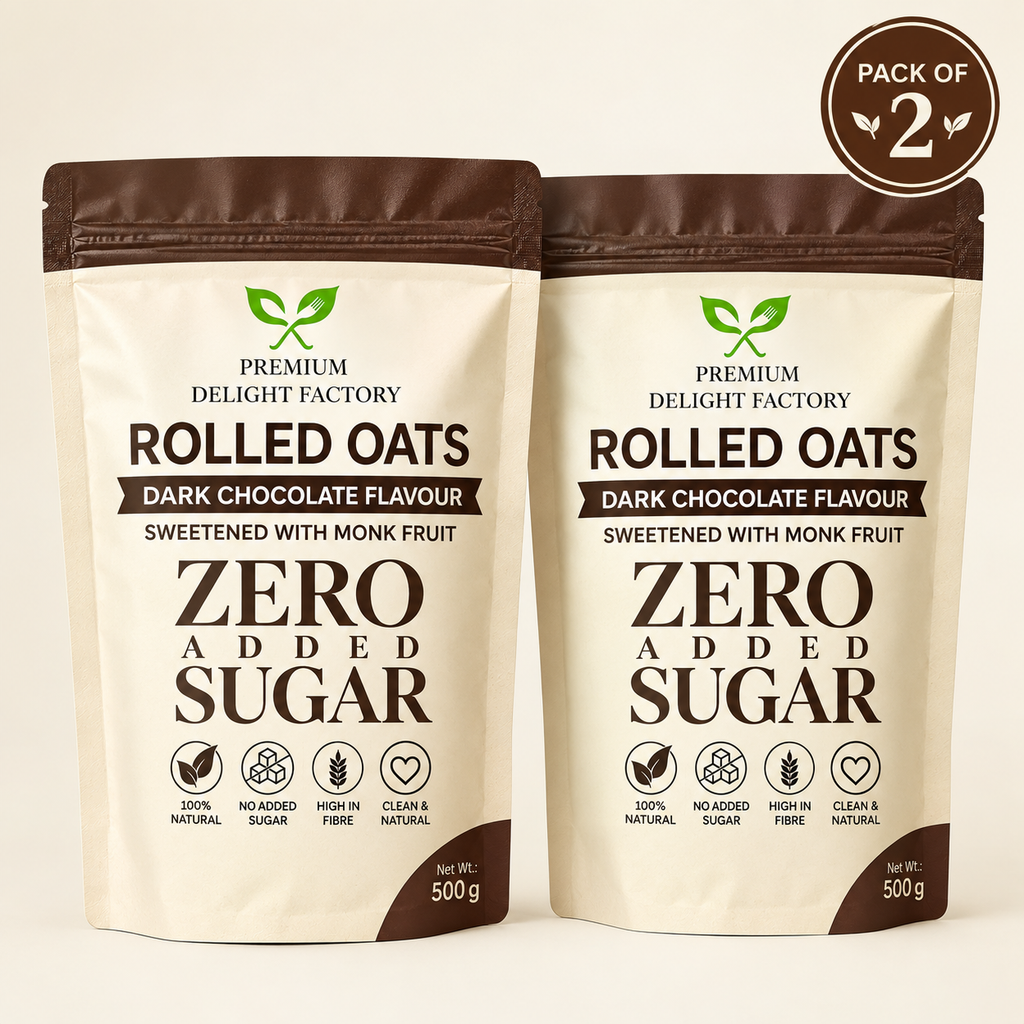 Dark chocolate oats, pack of 2(500gm each)-monk friut sweetened